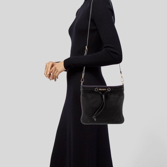 Authentic Prada Tessuto Nylon Crossbody Bag Black - Picture 3 of 13